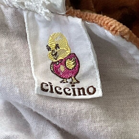 Ciccino Italy Baby Romper Sz 1 Italian 6-9 mos Floral Spice Satin Lace Collar - Picture 11 of 11
